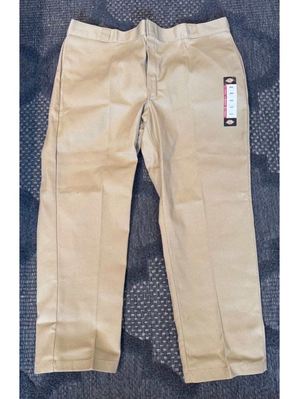 Dickies Mens Work Pants Khaki 44X30 Original Fit Durable Polyester Blend
